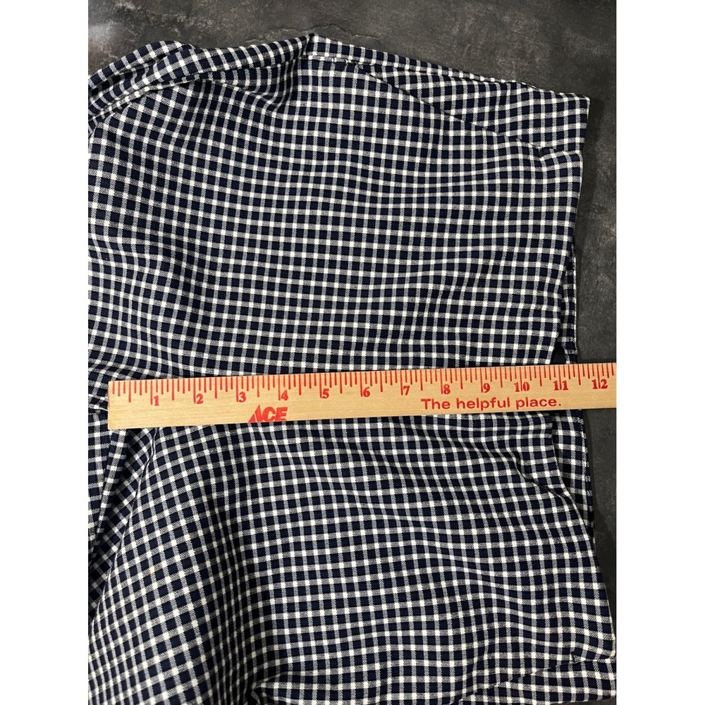 Massimo Fabbro Italy Gingham Pants Womens 8 Navy Slim Stretch Pull On - Picture 6 of 9